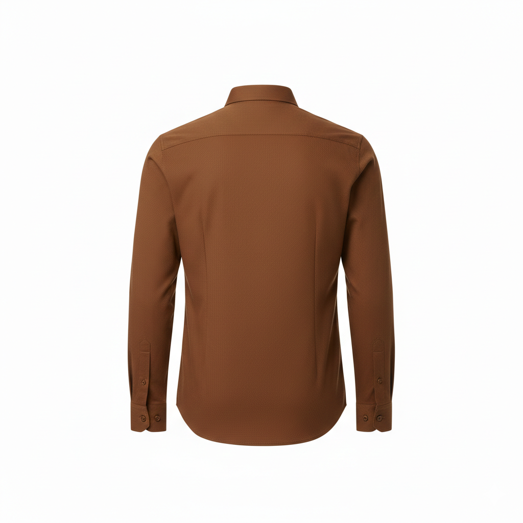 Brown shirt on a white background