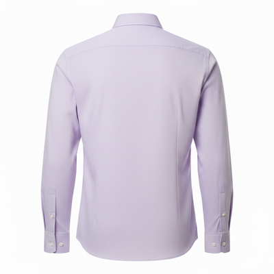 Light purple dress shirt on a white background